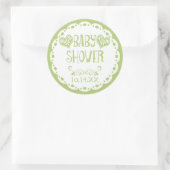 Papel Picado Baby shower Limoen Fiesta Envelope Ronde Sticker (Tas)