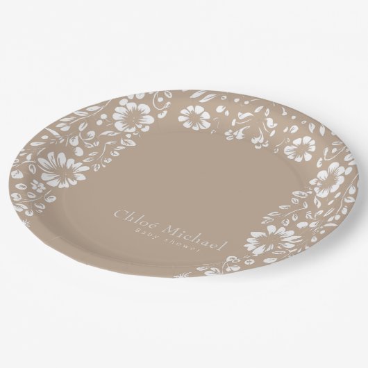 Papel Picado-baby shower Papieren Bordje (Gekanteld)