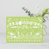 Papel Picado Baby shower Uitnodiging (Staand voorkant)