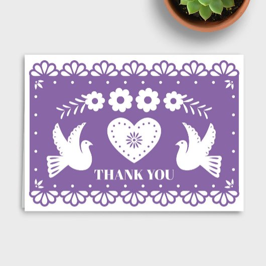 Papel Picado bedankje Bedankkaart