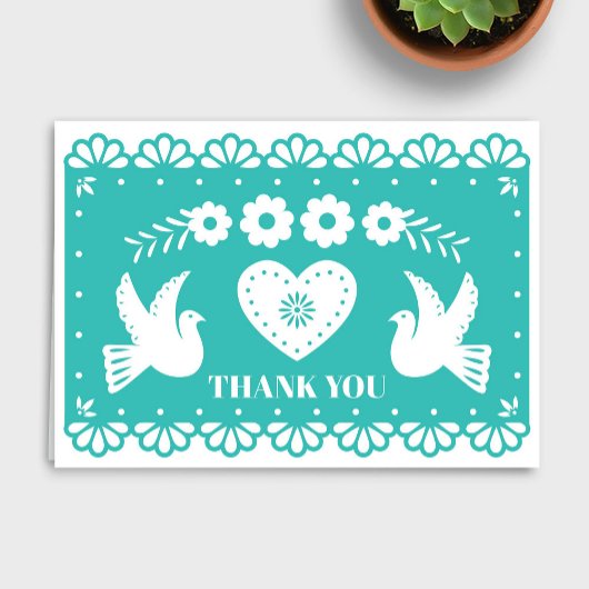 Papel Picado bedankje Bedankkaart