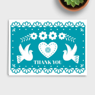 Papel Picado bedankje Bedankkaart