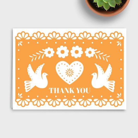 Papel Picado bedankje Bedankkaart