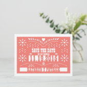 Papel Picado bewaar de aankondiging van het huweli (Staand voorkant)