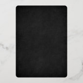 Papel Picado Black Wedding Folie Uitnodiging (Achterkant)