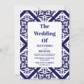 Papel Picado Bloom Flowers Mexican Style Wedding Kaart (Voorkant)