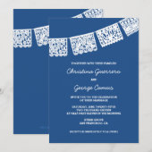 Papel Picado Blue | Uitnodiging tot weddenschappen (Voorkant / Achterkant)