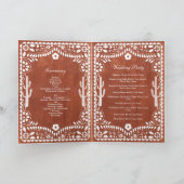 Papel Picado Boda Mexicaans Huwelijksvolgorde Programma (Binnen)