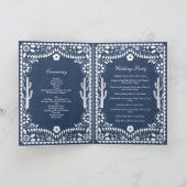 Papel Picado Boda Mexicaans Huwelijksvolgorde Programma (Binnen)