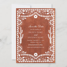 Papel Picado Boda Mexicaans Terracotta Bruin Bruil
