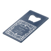 Papel Picado Boda Mexican Rustic Blue Wedding Creditkaart Flessenopener (Achterkant Gekanteld)