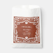 Papel Picado Boda Mexican Terracotta Brown Wedding Bedankzakje (Voorkant)