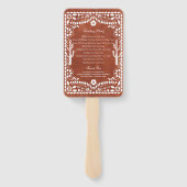 Papel Picado Boda Mexican Terracotta Wedding  Handwaaier (Achterkant)