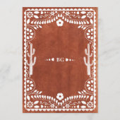 Papel Picado Boda Mexican Wedding Itinerary Programmakaart (Achterkant)