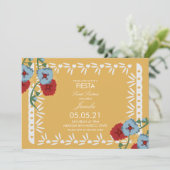 Papel Picado Botanical Fiesta Sweet 16 Mexicaans Kaart (Staand voorkant)