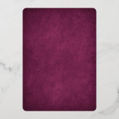 Papel Picado Bourgogne bruiloft Folie Uitnodiging (Achterkant)