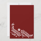 Papel Picado Bourgondië Mexicaanse bruiloft uitnod Kaart (Achterkant)