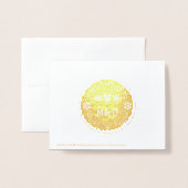 Papel picado bruiloft Dank u foto goud Folie Kaarten (Met envelop)