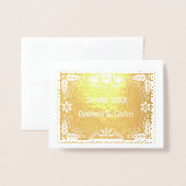 Papel picado bruiloft Dank u foto goud Folie Kaarten (Voorkant met envelop)