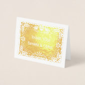 Papel picado bruiloft Dank u foto goud Folie Kaarten (Voorkant)