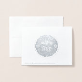 Papel picado bruiloft Dank u foto zilver Folie Kaarten (Met envelop)