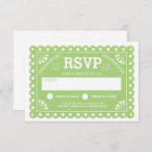 Papel Picado Bruiloft RSVP Groen (Voorkant / Achterkant)