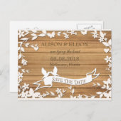 Papel Picado bruiloft uitnodiging - mooie duiven (Voorkant / Achterkant)