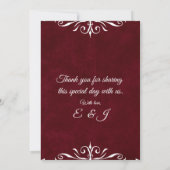 Papel Picado Burgundy Mexican Wedding Invitation Kaart (Achterkant)
