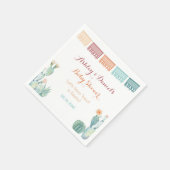 Papel Picado Cacti Mexican Theme Shower Party Servet (Hoek)