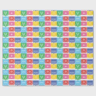 Papel Picado Christmas Wrapping Paper Cadeaupapier