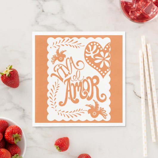Papel Picado Citrus Oranje Fiesta Wedding Banner Servet (Insitu)