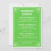 Papel Picado Colorful Mexican Weddenschap Welkomst Kaart (Achterkant)