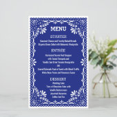 Papel Picado Colorful Mexican Wedding Menu (Staand voorkant)