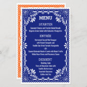 Papel Picado Colorful Mexican Wedding Menu (Voorkant / Achterkant)