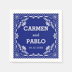 Papel Picado Colorful Mexican Wedding Paper Servet
