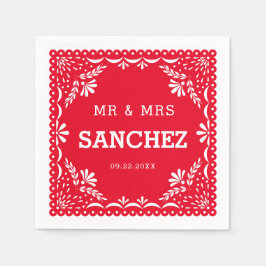 Papel Picado Colorful Mexican Wedding Paper Servet