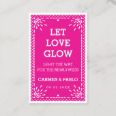 Papel Picado Colorful Mexican Wedding Send Label (Achterkant)