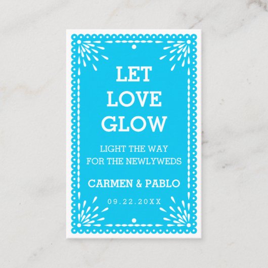 Papel Picado Colorful Mexican Wedding Send Label (Voorkant)