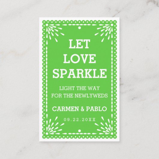 Papel Picado Colorful Mexican Wedding Send Label (Achterkant)