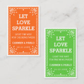 Papel Picado Colorful Mexican Wedding Send Label (Voorkant / Achterkant)