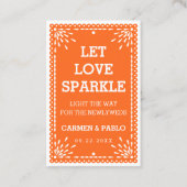 Papel Picado Colorful Mexican Wedding Send Label (Voorkant)