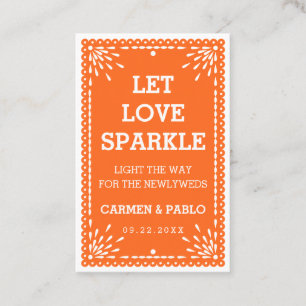 Papel Picado Colorful Mexican Wedding Send Label