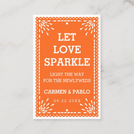 Papel Picado Colorful Mexican Wedding Send Label (Voorkant)