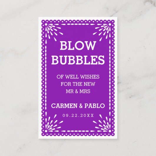 Papel Picado Colorful Mexican Wedding Send Label (Achterkant)