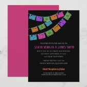 Papel Picado Destination Wedding Fiesta Kaart (Voorkant / Achterkant)