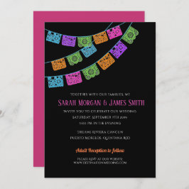 Papel Picado Destination Wedding Fiesta Kaart