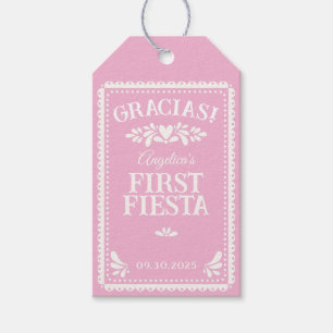 Papel Picado Eerste Verjaardag Fiesta Bedankt Fees Cadeaulabel
