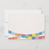 Papel Picado Elegant Colorful Boda Spanish Wedding Bedankkaart (Achterkant)