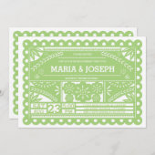 Papel Picado Engagement Party - Uitnodiging - Groe (Voorkant / Achterkant)