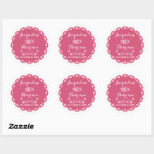 Papel Picado Envelope Seal Hot Pink Fiesta Bruilof Ronde Sticker (Vel)